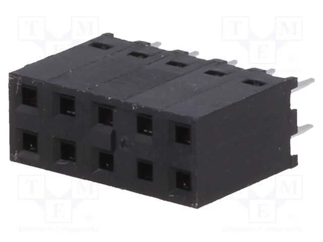 Tomada; Placa-Placa; Fêmea; C-Grid Iii; 2,54mm; Pin: 10; Tht