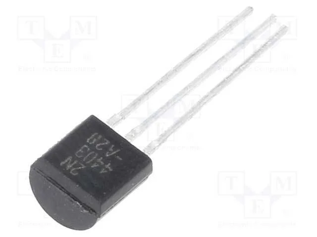 Transístor: PNP, bipolar, 40V, 0,6A, 0,625W, TO92