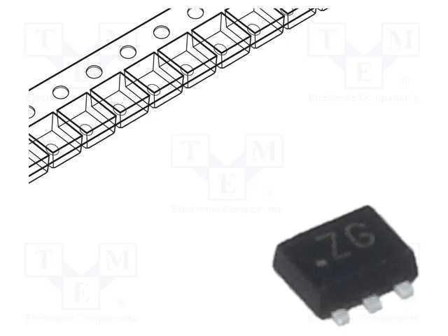 Transístor: N-Mosfet X2; Trench; Unipolar; 60v; 0,24a; Idm: 1,2a