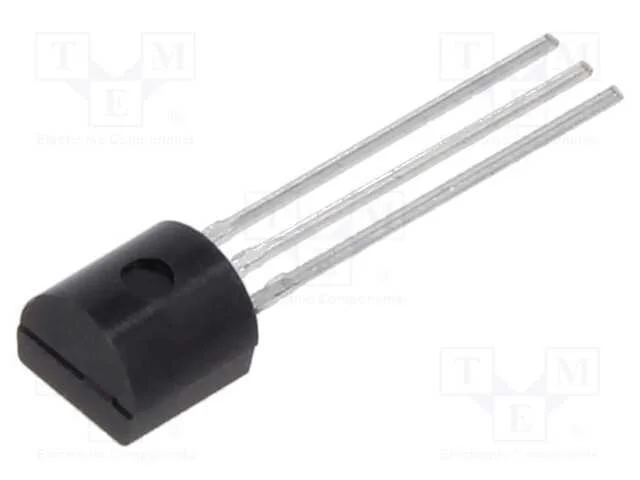Transístor: PNP, bipolar, 25V, 0,5A, 0,625W, TO92