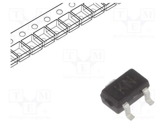 Trans&iacute;stor: N-Mosfet; Unipolar; 30v; 0,1a; 0,2w; Sot323