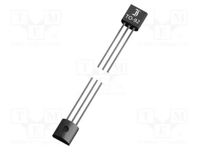 Trans&iacute;stor: NPN, bipolar, 30V, 0,1A, 500mW, TO92