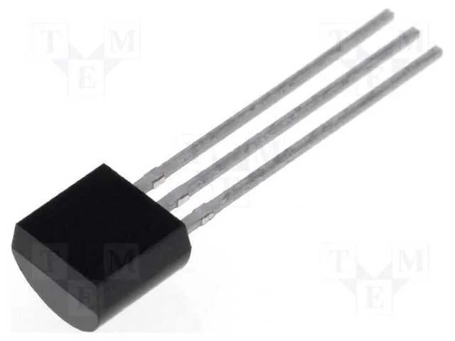 Transístor: NPN, bipolar, 30V, 0,1A, 0,5W, TO92
