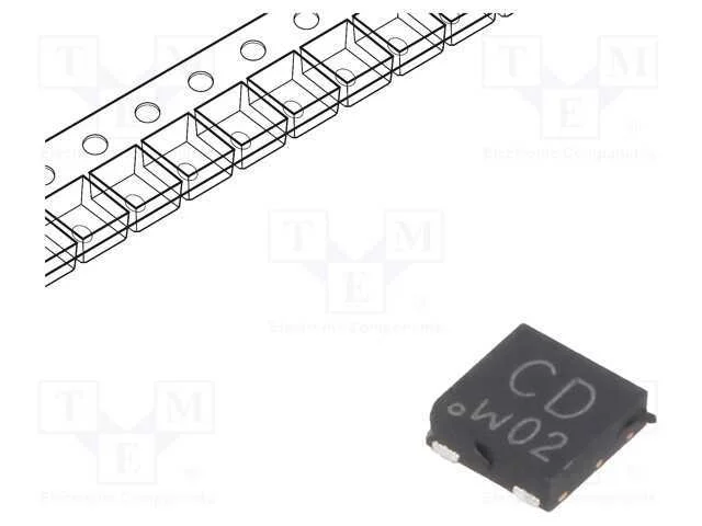 Trans&iacute;stor: NPN, bipolar, 45V, 1A, DFN2020D-3,SOT.