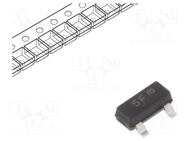Transístor: PNP, bipolar, 25V, 0,5A, 0,3W, SOT23