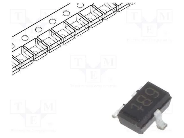Transístor: NPN, bipolar, 45V, 0,5A, 200mW, SC70,.