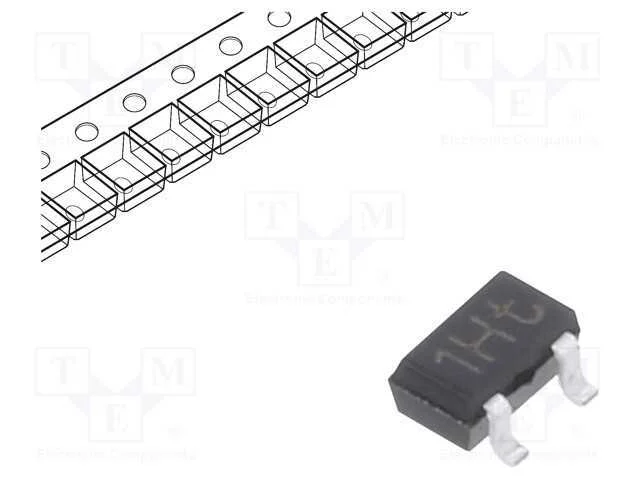 Trans&iacute;stor: NPN, bipolar, 45V, 0,1A, 200mW, SC70,.