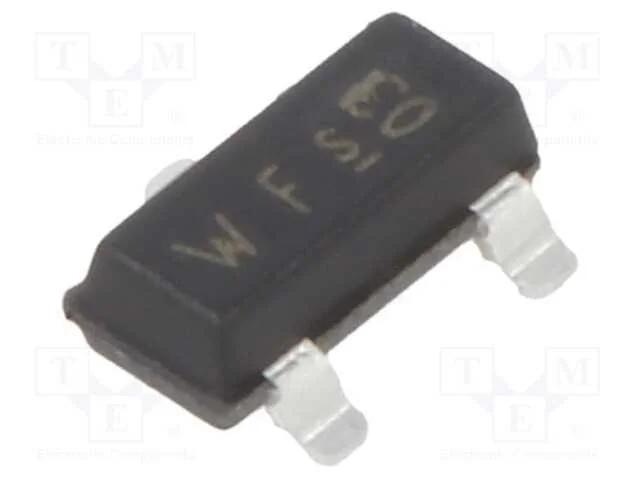 Transístor: NPN, bipolar, BRT, 50V, 0,1A, 0,2W, S.