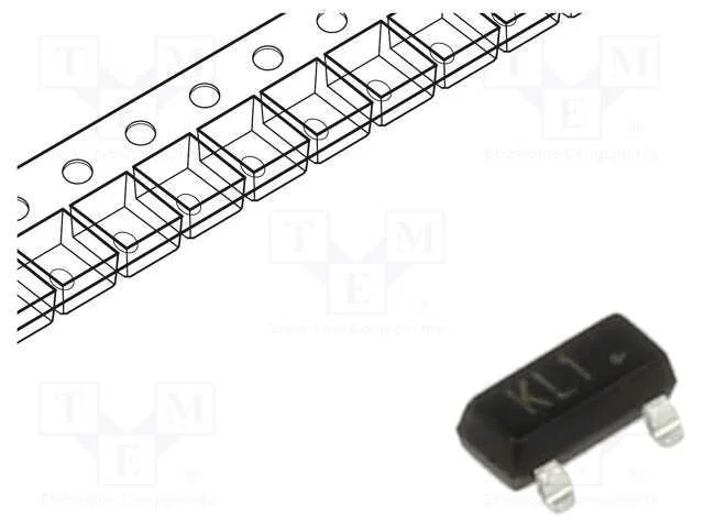Transístor: PNP, bipolar, 45V, 0,8A, 330mW, SOT23