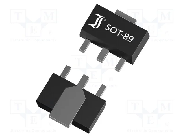 Trans&iacute;stor: NPN, bipolar, 80V, 1A, 500mW, SOT89
