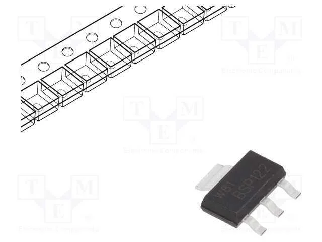 Trans&iacute;stor: N-MOSFET, unipolar, 200V, 0,55A, 1,5W.