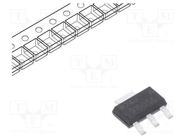 Trans&iacute;stor: N-MOSFET, unipolar, 55V, 3A, Idm: 22A.