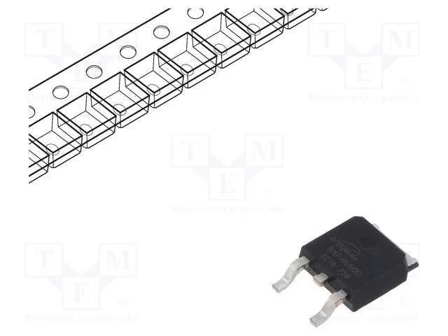 Trans&iacute;stor: N-MOSFET, unipolar, 600V, 2,5A, Idm: .