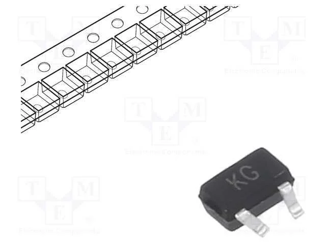 Transístor: N-MOSFET, unipolar, 30V, 1,1A, Idm: 6.