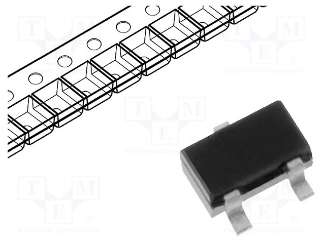 Trans&iacute;stor: N-MOSFET, unipolar, 20V, 0,45A, 0,28W.