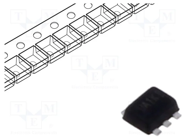 Trans&iacute;stor: N-MOSFET x2, unipolar, 60V, 0,3A, Idm.