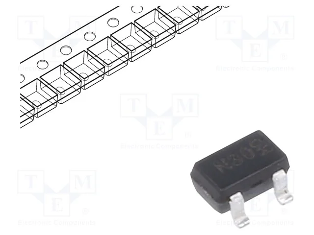 Trans&iacute;stor: N-MOSFET, unipolar, 30V, 2,1A, Idm: 1.