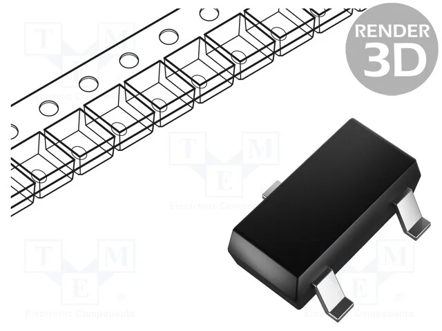 Trans&iacute;stor: P-Mosfet; Unipolar; -60v; -1,2a; Idm: -6a; 0,72w; Sot23