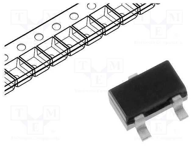 Transístor: NPN, bipolar, BRT, 50V, 50mA, 0,15W, .