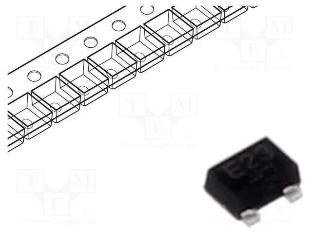 Transístor: NPN, bipolar, BRT, 50V, 0,1A, 150mW, .