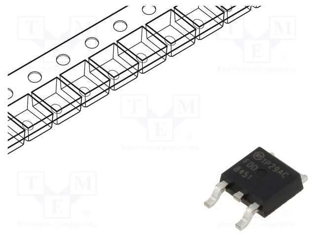 Trans&iacute;stor: N-MOSFET, unipolar, 40V, 28A, 30W, DP.
