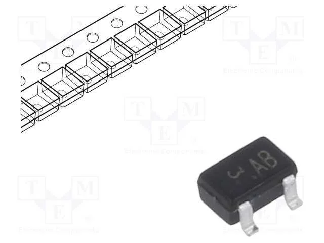 Transístor: Pnp; Bipolar; Brt; 50v; 0,1a; 200mw; Sot323; R1: 10ko