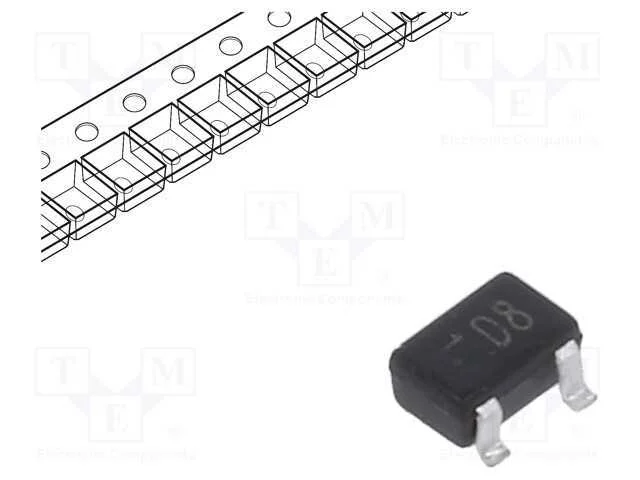 Transístor: Npn; Bipolar; Brt; 50v; 0,1a; 200mw; Sot323; R1: 47ko