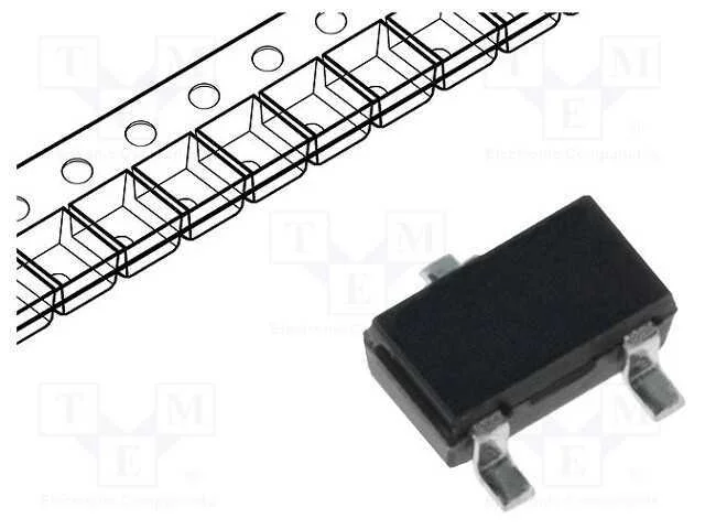 Transístor: Npn; Bipolar; Brt; 50v; 0,1a; 0,23w; Sc59; R1: 22ko