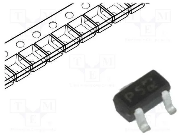 Transístor: N-MOSFET, unipolar, 20V, 0,915A, 0,3W.