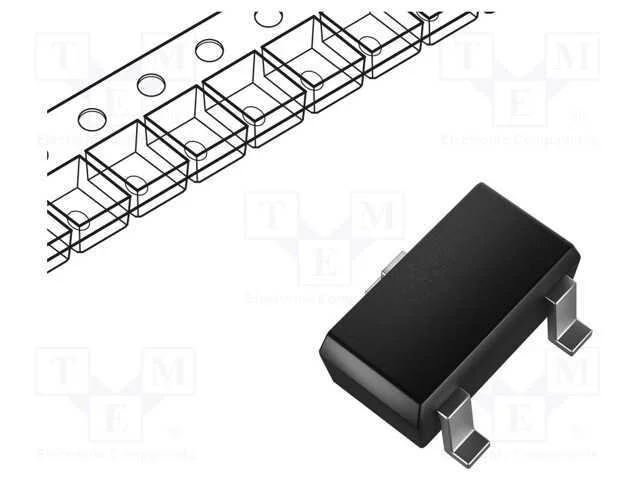 Transístor: N-MOSFET, unipolar, 30V, 0,154A, 0,3W.