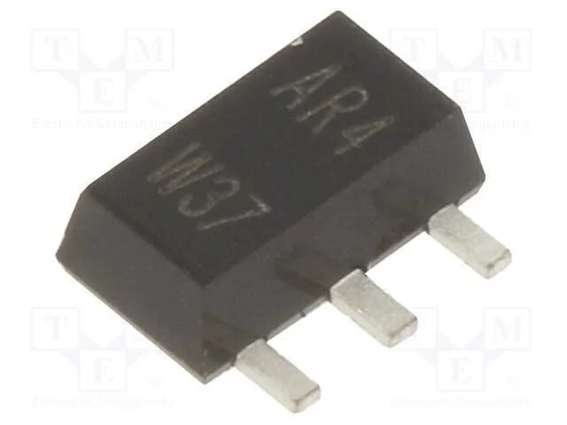 Transístor: NPN, bipolar, 80V, 1A, 1W, SOT89
