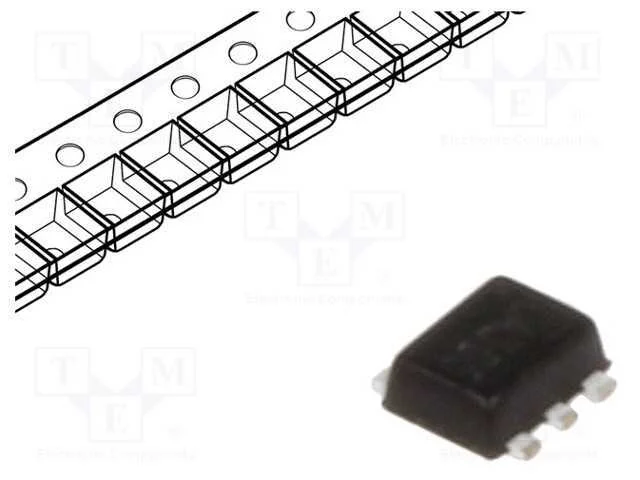 Trans&iacute;stor: P-Mosfet X2; Unipolar; -20v; -0,43a; 0,25w; Sot563