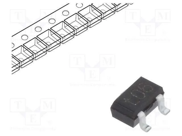 Transístor: NPN, bipolar, BRT, 50V, 0,1A, 200mW, .