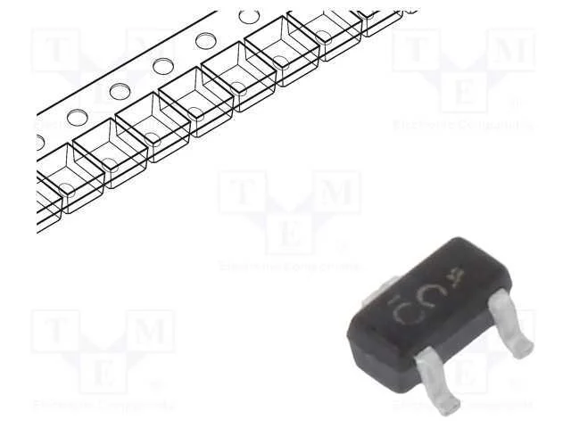 Trans&iacute;stor: N-Mosfet; Unipolar; 20v; 0,35a; 0,08w; Sc75a