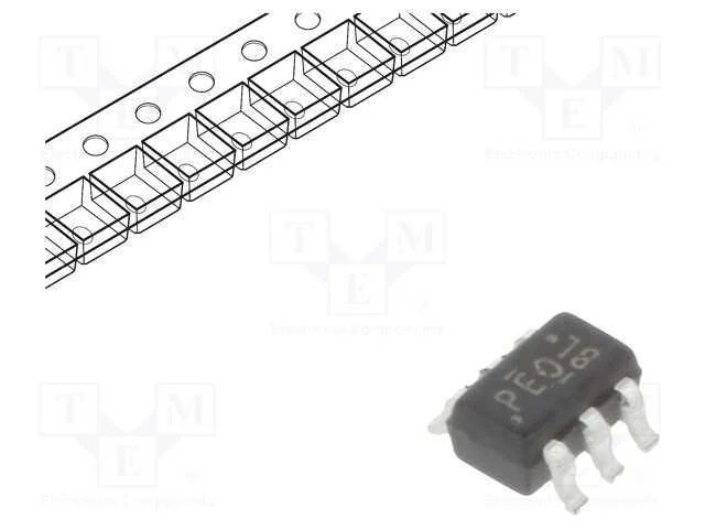 Trans&iacute;stor: N-Mosfet X2; Unipolar; 20v; 0,9a; 0,27w; Sc70