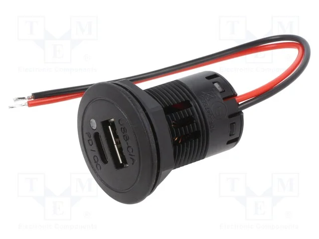 Alimentador de automóvel, Tomada USB A,Tomada USB.