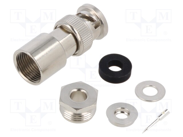 Ficha, Concêntricos, Macho, Simples, 50o, Solda,Trançado (Clamp)