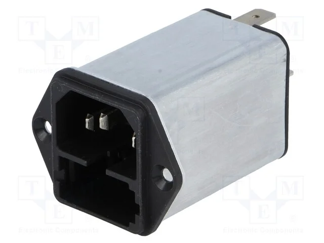 Conector: de alimentação, tomada, macho, 2A, 250V.