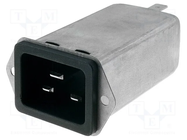 Conector: de alimentação, tomada, macho, 20A, 250.