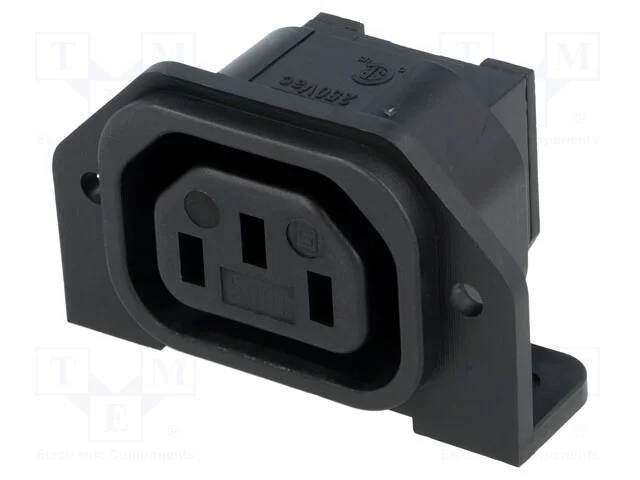 Conector: de alimentação, tomada, fêmea, 10A, 250.