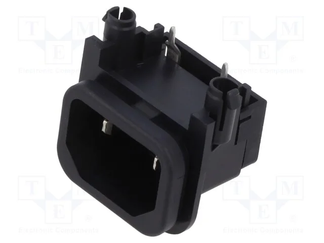 Conector: de alimentação, tomada, macho, 10A, 250.
