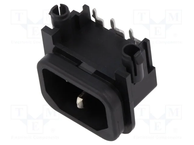 Conector: de alimentação, tomada, macho, 10A, 250.