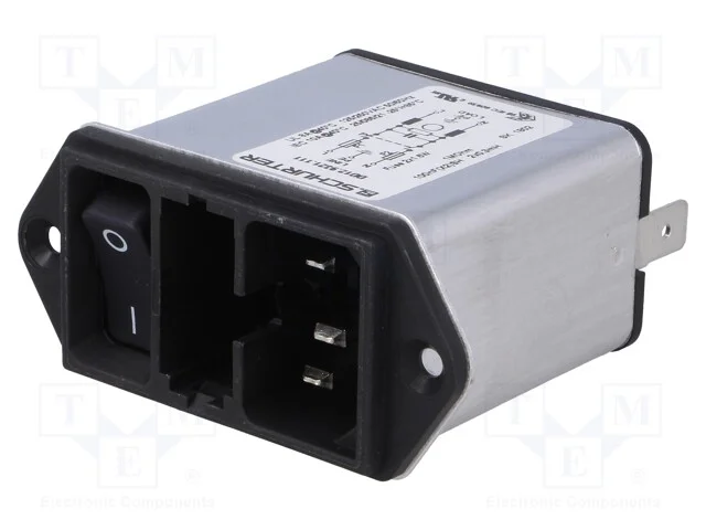Conector: de alimentação, tomada, macho, 10A, 250.