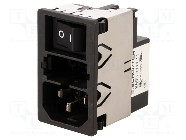 Conector: de alimentação, tomada, macho, 1A, 250V.