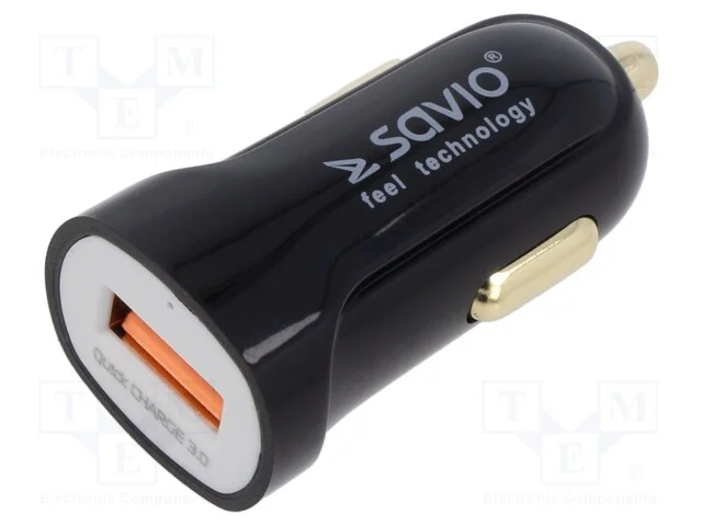 Alimentador de automóvel, Tomada USB A, preta, Ue.