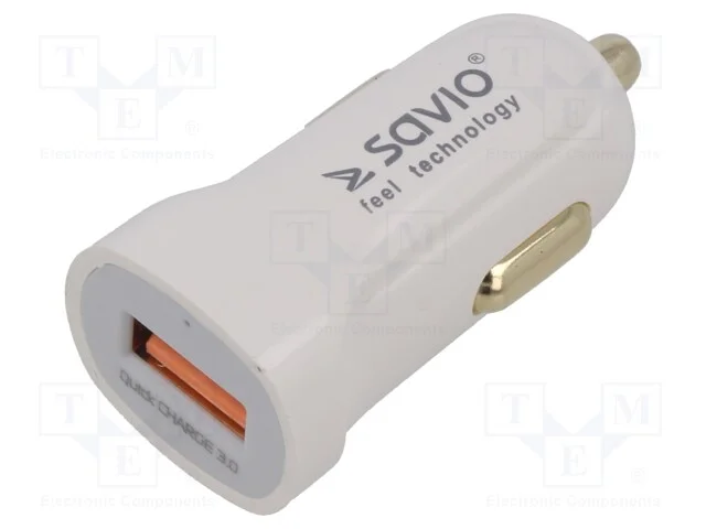 Alimentador de automóvel, Tomada USB A, branca, U.