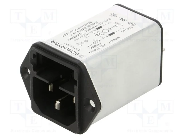 Conector: de alimentação, tomada, macho, 10A, 250.
