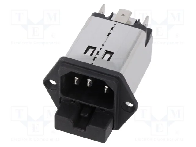 Conector: de alimentação, tomada, macho, 2A, 250V.