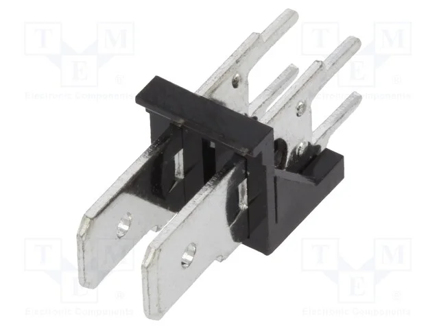 Conetor: listel de conectores, 6,3mm, THT, 250V, .