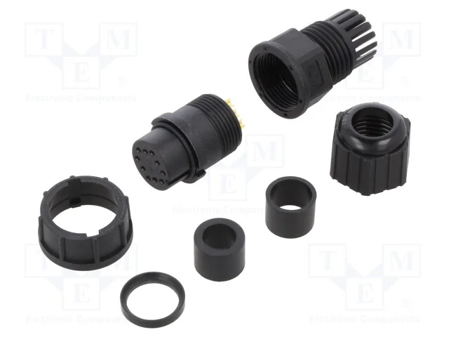 Conector: redondos, ficha, Tamanho C, fêmea, PIN:.